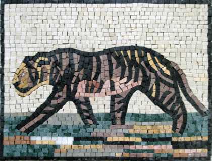 AN102 Walking tiger Mosaic