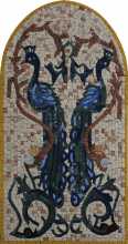 Peacock arched twins Mosaic