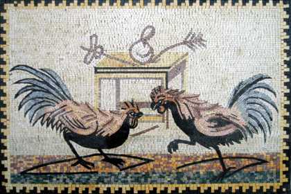 AN214 Elegant roosters Mosaic