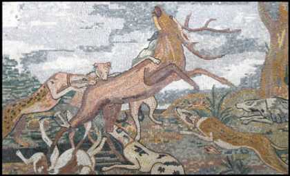 AN45 Gazelle attack scene Mosaic