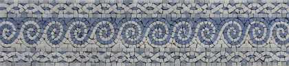 BD1056 Blue Waves Calm Tones Border Listello  Mosaic