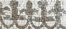 BD267 Brown fleur de lys border Mosaic