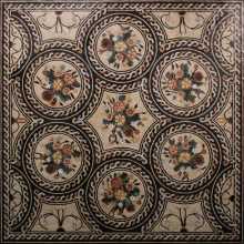 CR1226 Floral Masterpiece Rug Decor Art  Mosaic