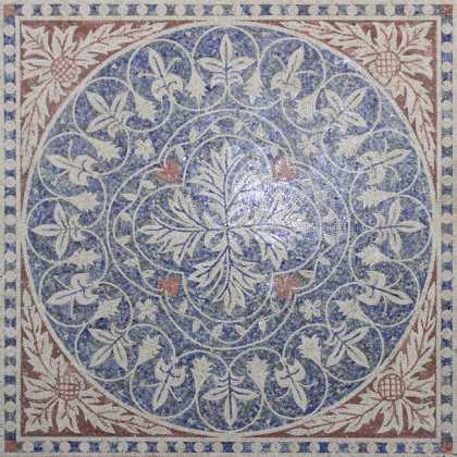 CR1236 Carpet Lotus Traditional Design  Mosaic