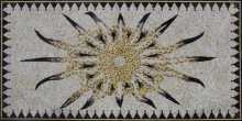 CR176 Handmade Shiny Bright Sun Floor Rug Home  Mosaic