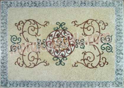 CR586 Pastel design with border art Mosaic