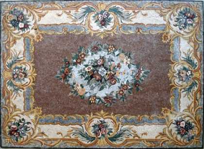 CR63 Beautiful flower assortment carpet Mosaic