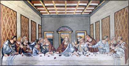 Da Vinci The Last Supper Religious Mosaic