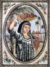 Lady Wall Art Village Mural Mosaic