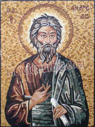 Saint Andrew the Apostle Byzantine Greek Mosaic