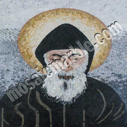 Saint Sharbel Icon Religious Mosaic