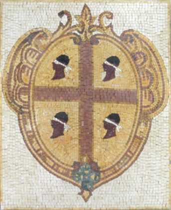 Flag of the Four Moors Sardinia Mosaic