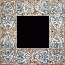 Wide Square Mirror Border Mosaic