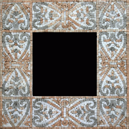 Wide Square Mirror Border Mosaic