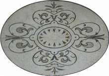 Oval Floor Medallion Horizontal Rug Mosaic