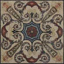 Square Roman Motif Floor Mosaic