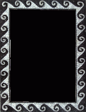 Black & White Waves Vertical Mirror Border Mosaic