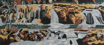 LS138 Horizontal Waterfall Landscape Nature  Mosaic