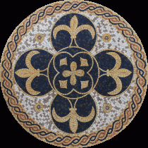 MD1791 Fleur De Lys Artistic Twisted Rope  Mosaic