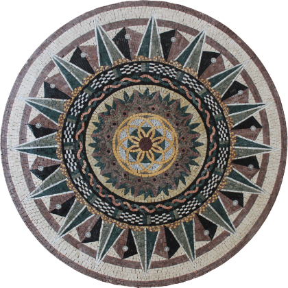 Elegtant multi design star medallion Mosaic