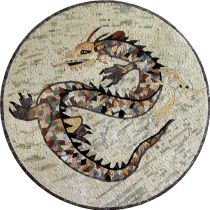 Multicolor Dragon Wall Floor Mosaic