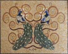 Two Peacocks Luxury Mosaic Art