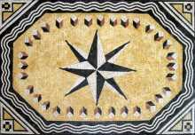 Compass Mosaic Rug Floor Tile